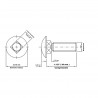 Parafuso Francs com Porcas Zincado Branco 1/2 x 1.1/2 ASME  B18.5