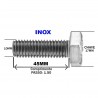 PARAFUSO SEXTAVADO INOX DIN 933 M10 X 45 A2 M10-1.50X45 A2 DIN933