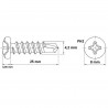 Parafuso Auto Brocante Cabea Panela Inox 4,2 x 25