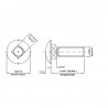 Parafuso Francs com Porcas Zincado Branco 5/16 x 1.1/4 ASME  B18.5